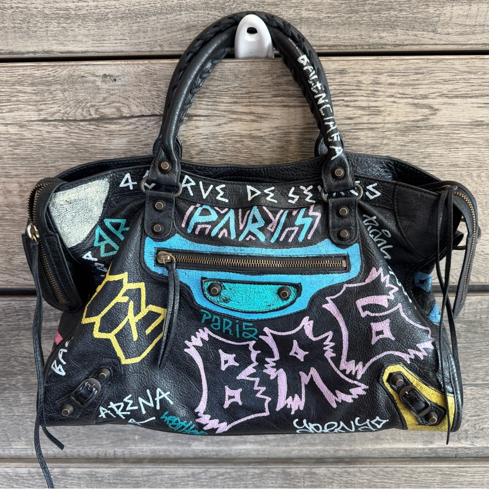 Balenciaga City Graffiti Bag